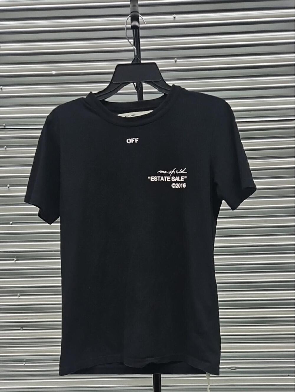 Off-White Black 'ESTATE SALE' Graphic Short Sleeve Tee
